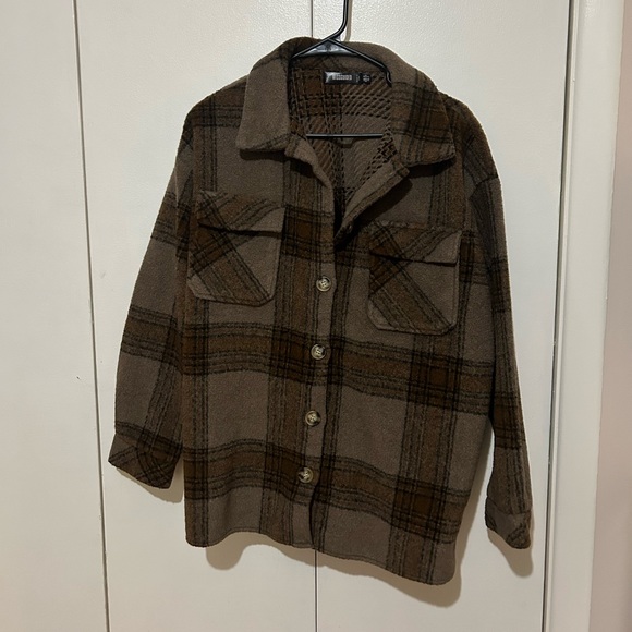 Missguided plaid coat - Picture 1 of 4